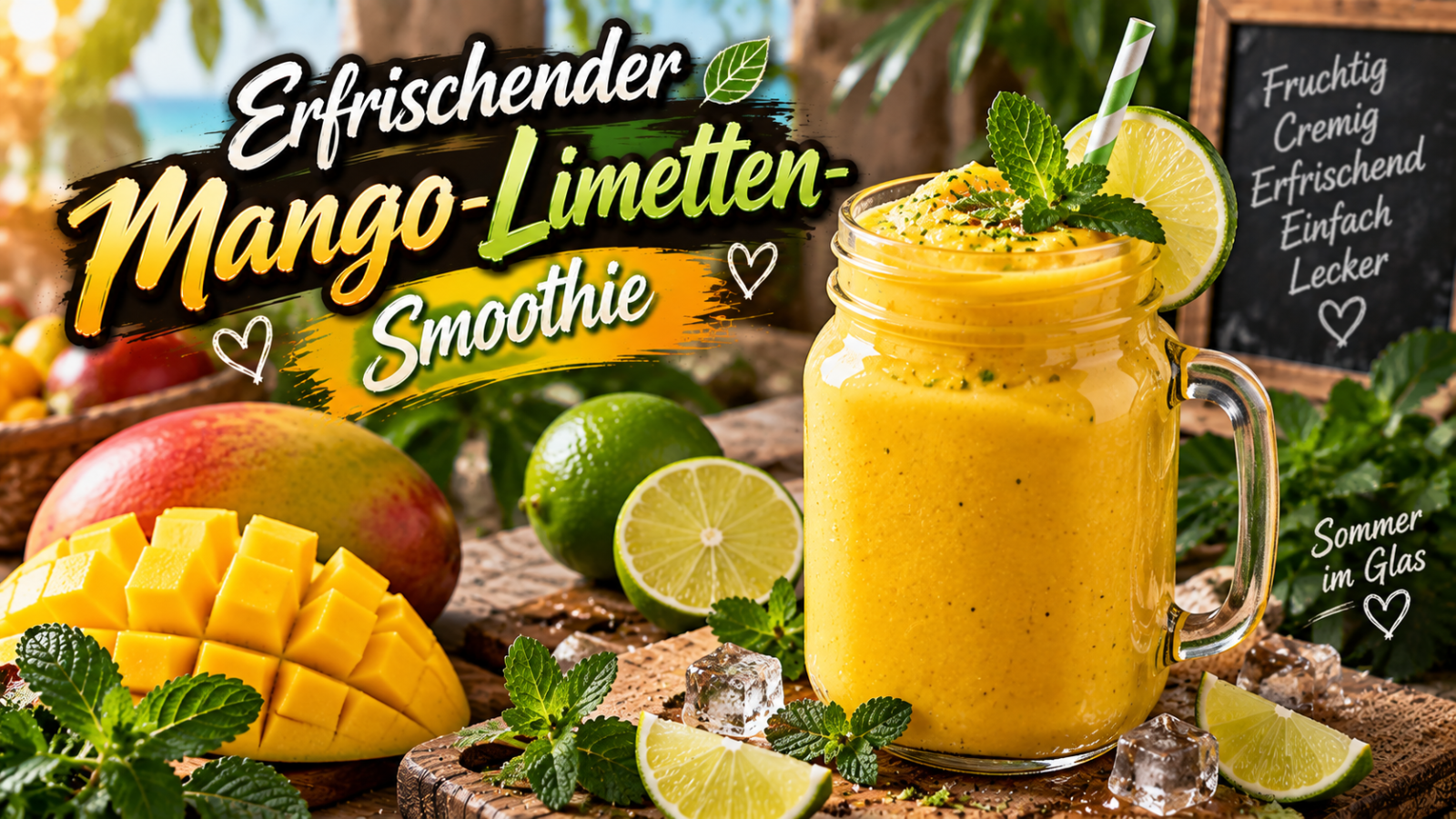 Erfrischender Mango-Limetten-Smoothie